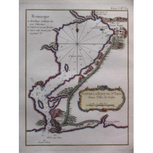 PLAN DE LA BAYE DE ST YAGO DANS L’ISLE DE CUBE 