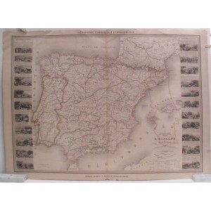 NOUVELLE CARTE ILLUSTRÉE de L’ESPAGNE et du PORTUGAL