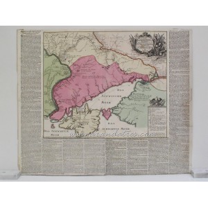 (Mapa de la Guerra turco-rusa en 1736) CHARTE der Kriegs Operationen am Donn und Dnieper