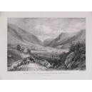 Vallée d' Ossau, prise de la montée des Eaux Chaudes (Basses Pyrénées)