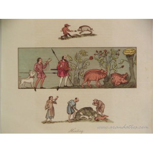 Caza del jabalí con lanzas