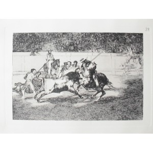 El esforzado rendón picando un toro
