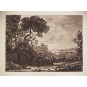 Paisaje idílico, con la historia de Narciso y Eco