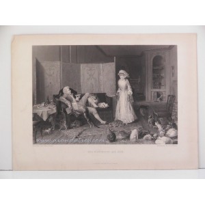 Peg Woffington and Rich (Margaret Woffington con John Rich y sus gatos)