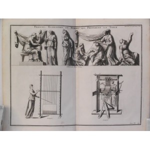 FILEUSES, TISSERANDES, ET FEMMES QUI PREPARENT LA TOILE 